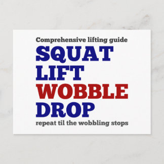 Daling van de troebel van de vierkant lift. Gym mo Briefkaart