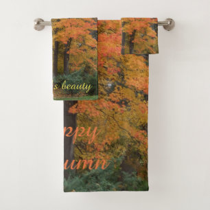 Dall Leaves Bath Towel Set Bad Handdoek