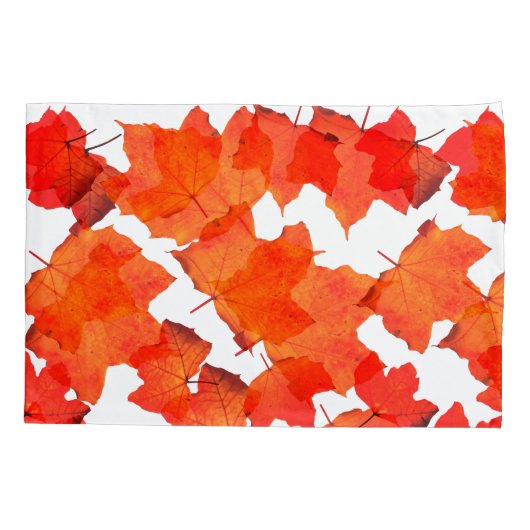 Dall Leaves Maple Tree Foliage Oranje White Kussensloop (Achterkant)