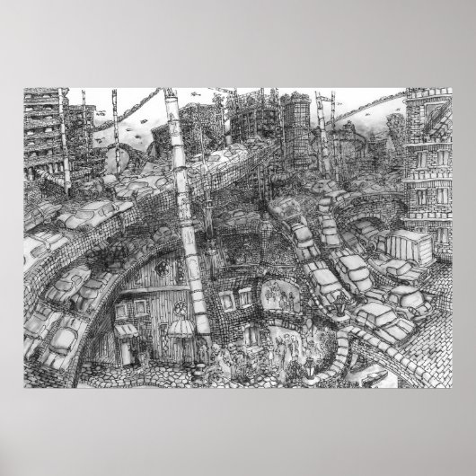Dallas 2092 (Laver l'encre) - Poster (Devant)
