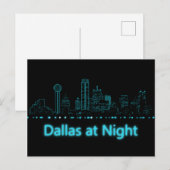 Dallas bij nacht briefkaart (Voorkant / Achterkant)