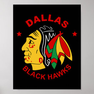 Dallas Black Hawks Oude Ijsbaanfan Poster