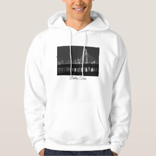 Dallas Bridge Uitzicht Grayscale Hoodie