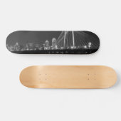 Dallas Bridge Uitzicht Grayscale Skateboard (Horizontaal)