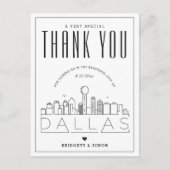 Dallas Bruiloft | Bedankt voor Coming! Briefkaart (Voorkant)