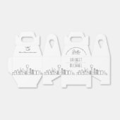 Dallas Bruiloft | City Skyline Bedankdoosjes (Uitgevouwen)