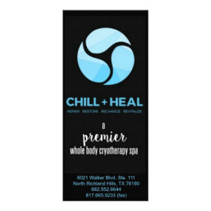 Dallas Chill + Heal Rackcard Reclamekaart