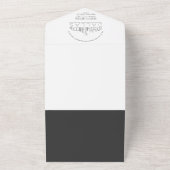 Dallas Deco Skyline | Bruiloft All In One Uitnodiging (Buitenkant)