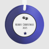 Dallas Dog Fan  Customizable Ornament (achterkant)