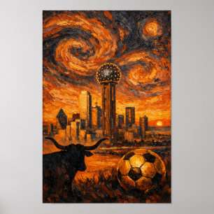 Dallas Ember Sky Wereldbeker 2026 Expressionistisc Poster