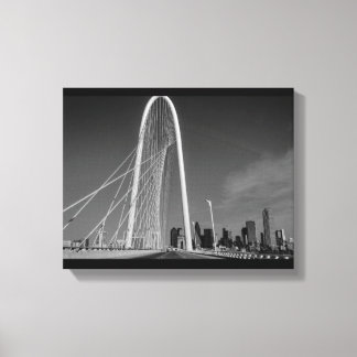 Dallas en Margaret Hunt Hill Bridge Canvas Afdruk
