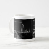 Dallas Evening Walk Grayscale Coffee Mok (Voorkant links)