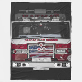 Dallas Fire Truck Fleece Deken