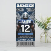 Dallas Football Ticket Birthday Invitation (Debout devant)