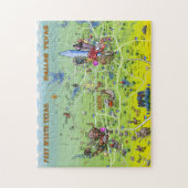 Dallas Fort Worth Cartoon Map Legpuzzel (Verticaal)
