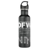 Dallas Fort Worth Int'l Airport DFW Waterfles (Voorkant)