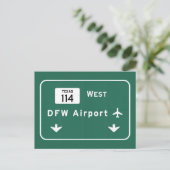 Dallas Ft Worth DFW Airport 114 Interstate Texas - Briefkaart (Staand voorkant)