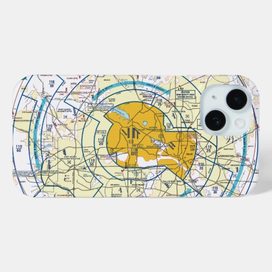 Dallas - Ft. Worth Flyway Grafiek Case-Mate iPhone Case (Achterkant (horizontaal))