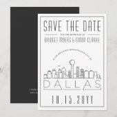 Dallas Huwelijk Stijlvolle Skyline Save the Date Kaart (Voorkant / Achterkant)