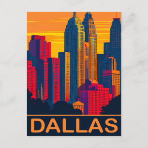 Dallas in levendige kleuren, Reizen Briefkaart