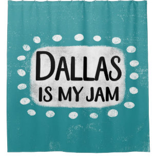 Dallas is mijn jam douche gordijn