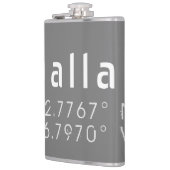 Dallas Latitude en Lengtegraad Heupfles (Links)