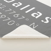 Dallas Latitude en Lengtegraad Sherpa Deken (3/4)