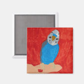 Dallas le petit aimant en céramique Budgie (Recto/Verso)