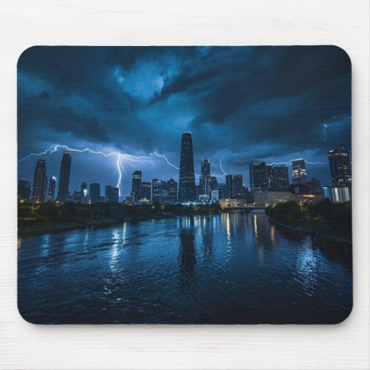 Dallas Lightning Mouse Pad - Urban Texas Office  Muismat (Voorkant)