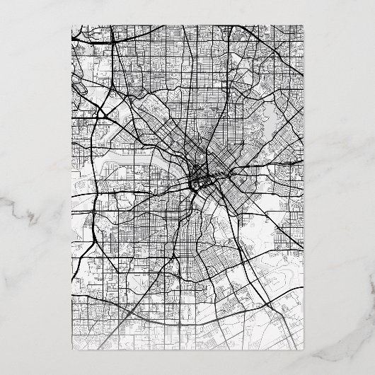 Dallas Love Locator | Bruiloft Bewaar de datum Folie Uitnodiging (Achterkant)