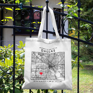 Dallas Love Locator   Stadsplattegrond Bruiloft We Tote Bag