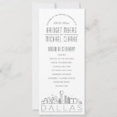 Dallas | Modern Deco huwelijksprogramma Kaart (Voorkant)