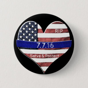 Dallas Police Memorial Ronde Button 5,7 Cm