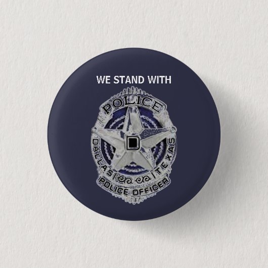 Dallas Politieagenten Memorial Button (Voorkant)