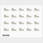 Dallas Ronde Sticker (Vel)