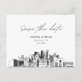 Dallas Save the Date Ansichtkaart Huwelijk Briefkaart (Voorkant)