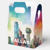 Dallas Silhouette Abstracte Kunst Bedankdoosjes (Geopend)