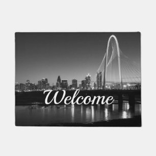 Dallas Silhouette Dageraad Grijs Welkom Deurmat
