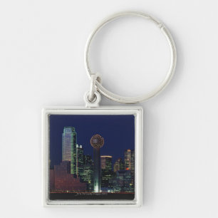 Dallas Skyline bij nacht Sleutelhanger