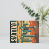 Dallas Skyline Briefkaart (Staand voorkant)