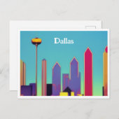 Dallas Skyline Briefkaart (Voorkant / Achterkant)