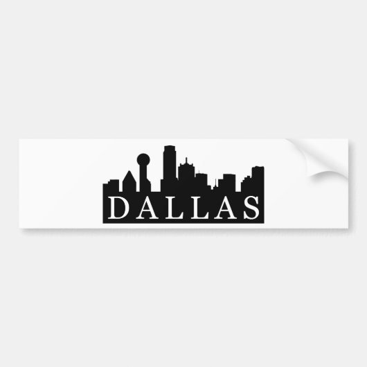 Dallas Skyline Bumpersticker (Voorkant)