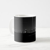 Dallas Skyline Dawn Pano Grayscale Café Mug (Devant gauche)