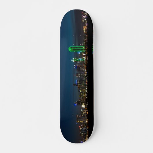 Dallas Skyline Dawn Pano Skateboard (Voorkant)