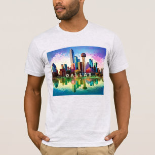 Dallas Skyline Graffiti Art T-shirt