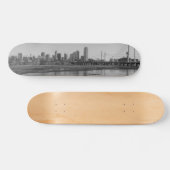 Dallas Skyline Grayscale Skateboard (Horizontaal)