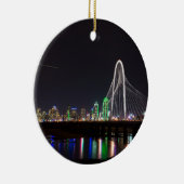 Dallas Skyline Hunt Keramisch Ornament (Rechts)