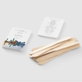 Dallas Skyline Watercolor Wedding Program Handwaaier (Niet-gemonteerd)