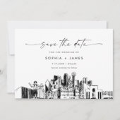 Dallas Skyline Wedding Enregistrer la carte Date (Devant)