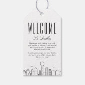 Dallas Skyline | Welkomstberichten — Labels Cadeaulabel (Voorkant)